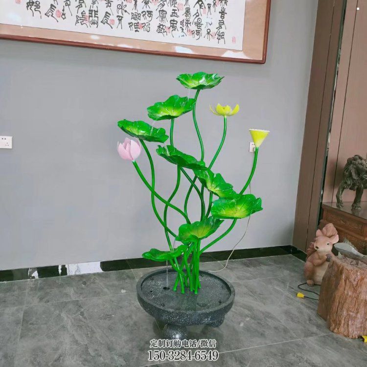 九龙坡荷花雕塑异型优选，城市装饰，展示荷花雕塑定做