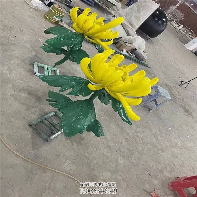 南岸景区菊花雕塑优选，圆雕体系，城市菊花雕塑选定